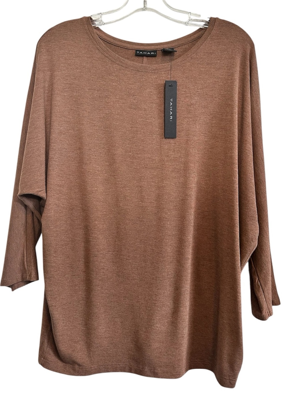 Tahari  Scoop Neck Dolman Sleeve Knit Top Large
